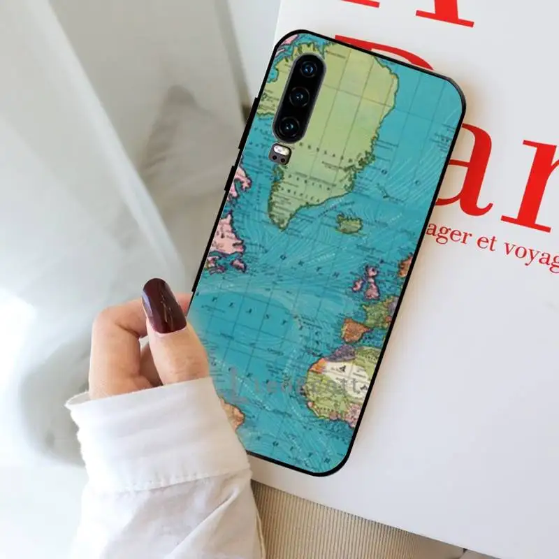

Travel Map Ailplane Road sign Phone Case For Huawei Y5 Y6 II Y7 Y9 PRIME 2018 2019 NOVA3E P20 PRO P10 Honor 10
