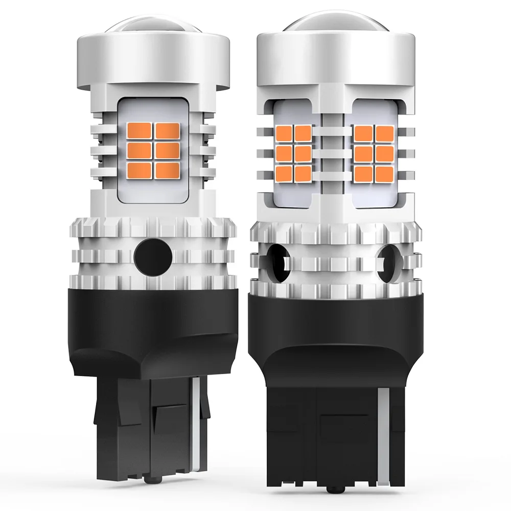 2X T20 W21W 7440 7440NA светодиодный поворотник светильник лампочки Canbus ОШИБОК Нет Hyper флэш
