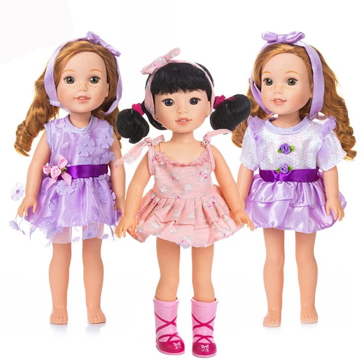 

Dress+Hairbrand Clothes fits for American14.5" girl doll nancy doll Clothes baby gift