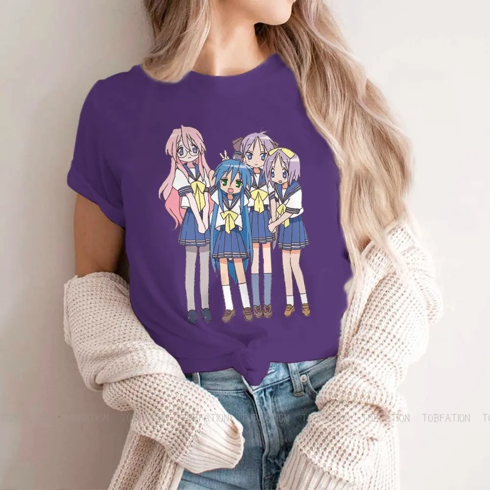 

Lucky Star Anime Konata Kagami Tsukasa Miyuki TShirt for Woman Girl Cast Cute Basic Sweatshirts T Shirt New Design Fluffy 4XL