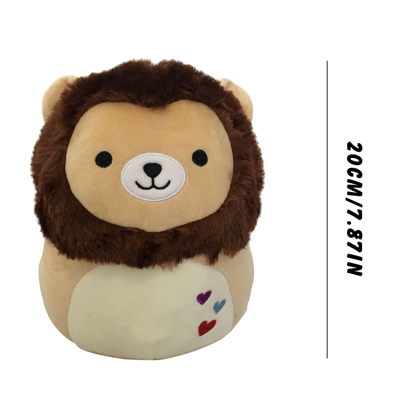 

3D pillow soft waist cushion plush stuffed toy decoration gift 20CM (lion) gift soft waist cushion plush stuffed toy F3*