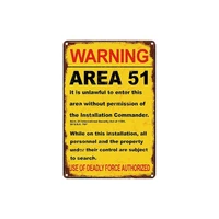metal tin sign warning area 51 decor bar pub home vintage retrovisit our store more products