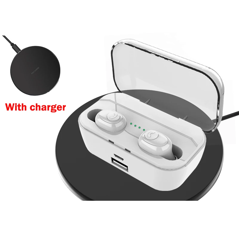 Standard W charger TWS Bluetooth наушники G6s Беспроводные наушники с 3500 мАч power Bank V5.0 светодиодный наушник IPX7 водонепроницаемый с беспроводным зарядным устройством - Цвет: Standard W charger
