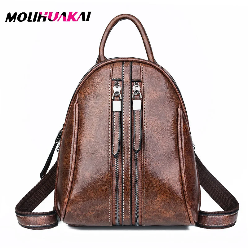 Маленький рюкзак женская кожаная сумка на плечо зима 2019 многофункциональные