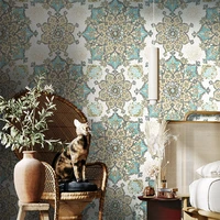 american retro pastoral flower wallpaper living room bedroom bohemian background wall paper home pvc wallpapers papel de parede