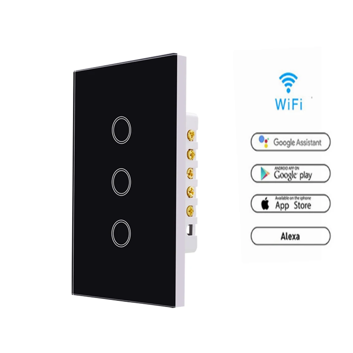 Настенный выключатель настенный светильник стандарт США Wi-Fi сенсорная панель