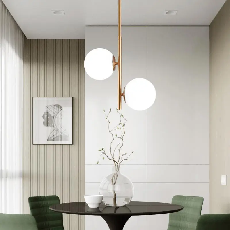 Скандинавская светодиодная люстра с блеском стеклянная дизайнерская лампа