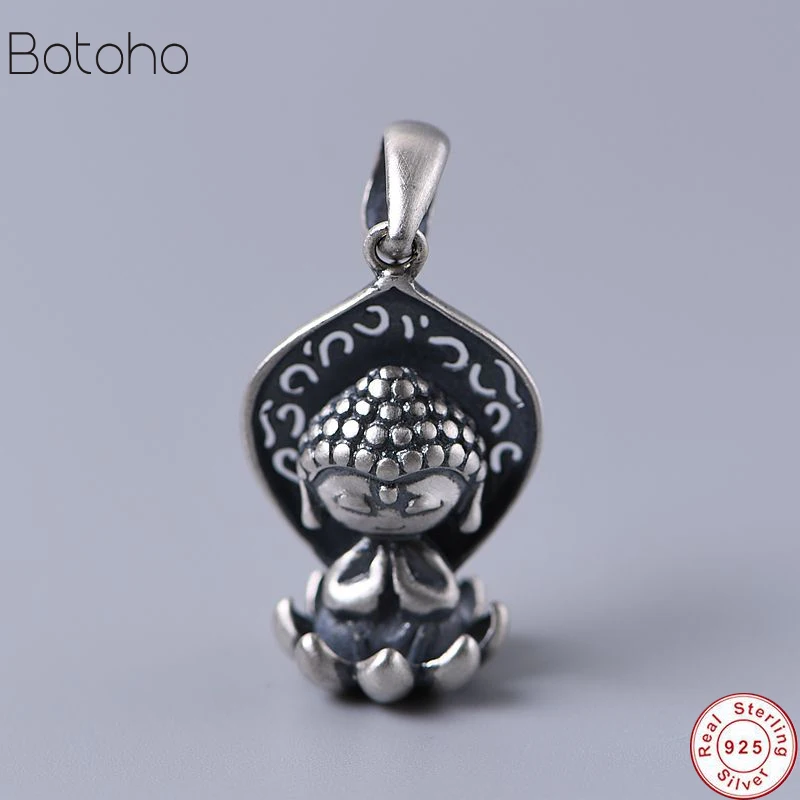 

100% 925 Silver colour Tibetan Buddha Statue Pendant Buddhist Buddha Pendant Tibetan Women Pendant Good Luck Amulet delivery