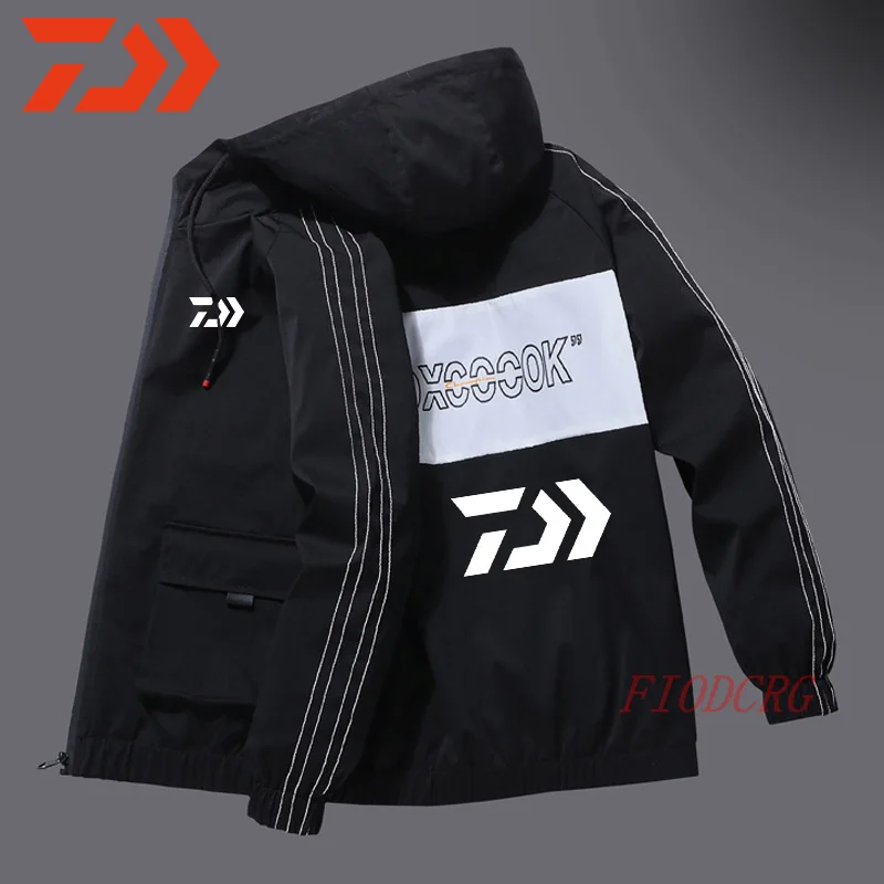 

Daiwa Clothing Fishing Clothing Hooded Spring Coat Fishing Jacket Waterproof Windproof Outdoor Jackets Men Soft Shell Sports