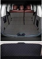 high quality full set car trunk mats rear door mat for nissan patrol y62 2022 2011 6 7 seats durable cargo liner boot carpets