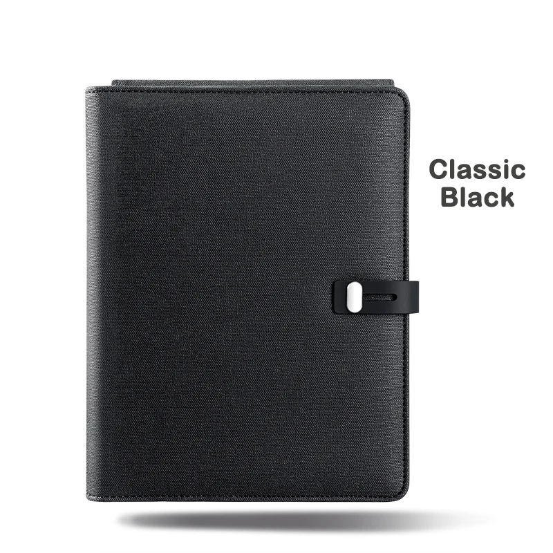 1pc Classic black A5 Qi беспроводной многофункциональный зарядный внешний аккумулятор для ноутбука 5000 мАч сменный дневник+ USB IOS type-c офисный бизнес-подарок - Цвет: 1pc Classic black