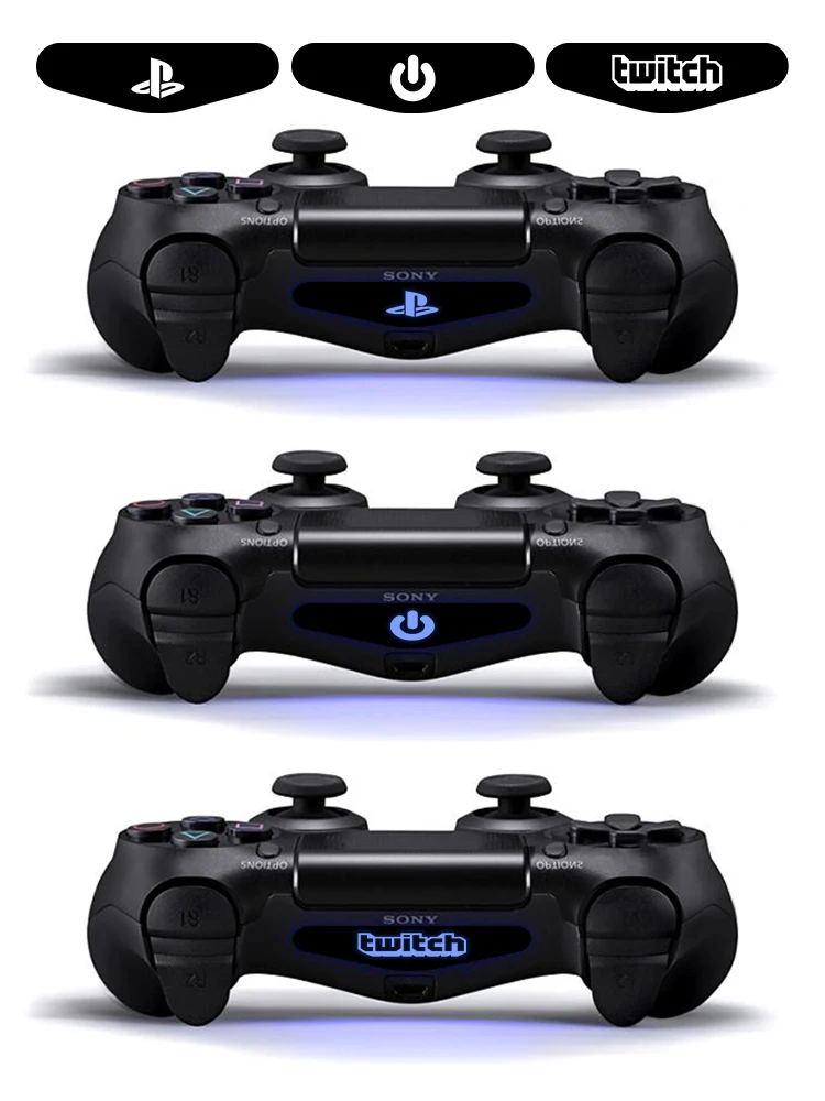 9 шт./компл. светильник светодиодный наклейки для кожи для Playstaion4 PS4 Геймпад светильник наклейки для PS4 Slim Ps4 pro игровой контроллер