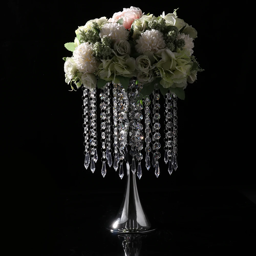 Хрустальная бусина цветок кронштейн занавеска Русалка Подсвечник Ваза