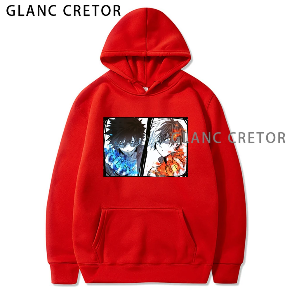 

Hot Cartoon My Hero Academia Hoodies Japanese Anime Streetwear Harajuku My Hero Academia Graphic Sweatshirts Unisex Tops Male