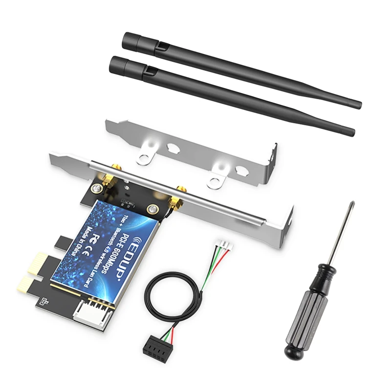 EDUP 600 Мбит/с AC PCI -E WiFi беспроводная карта адаптер антенны BT4.0 для настольных ПК |