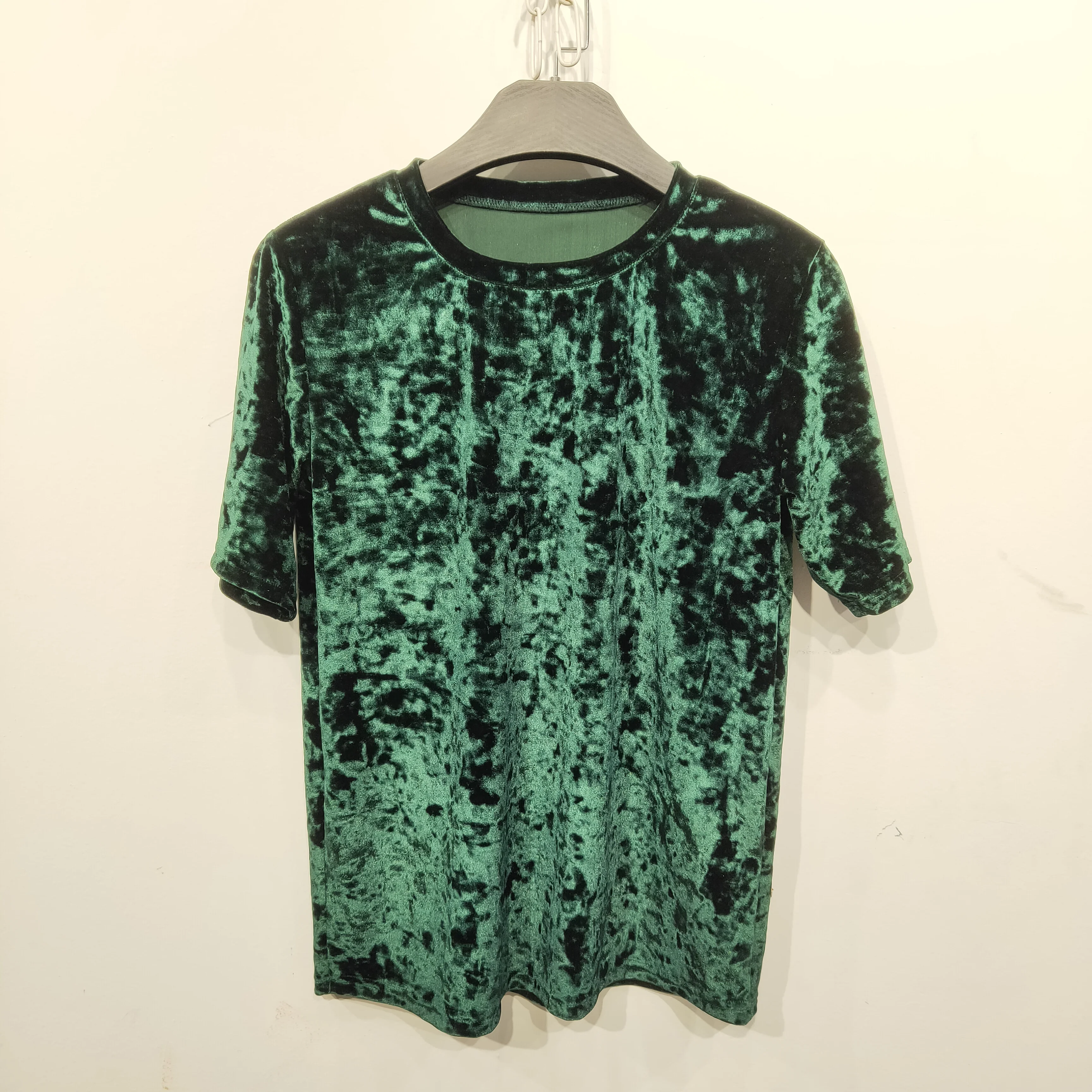 Лидер продаж! Модная бархатная футболка для девочек футболки с коротким рукавом