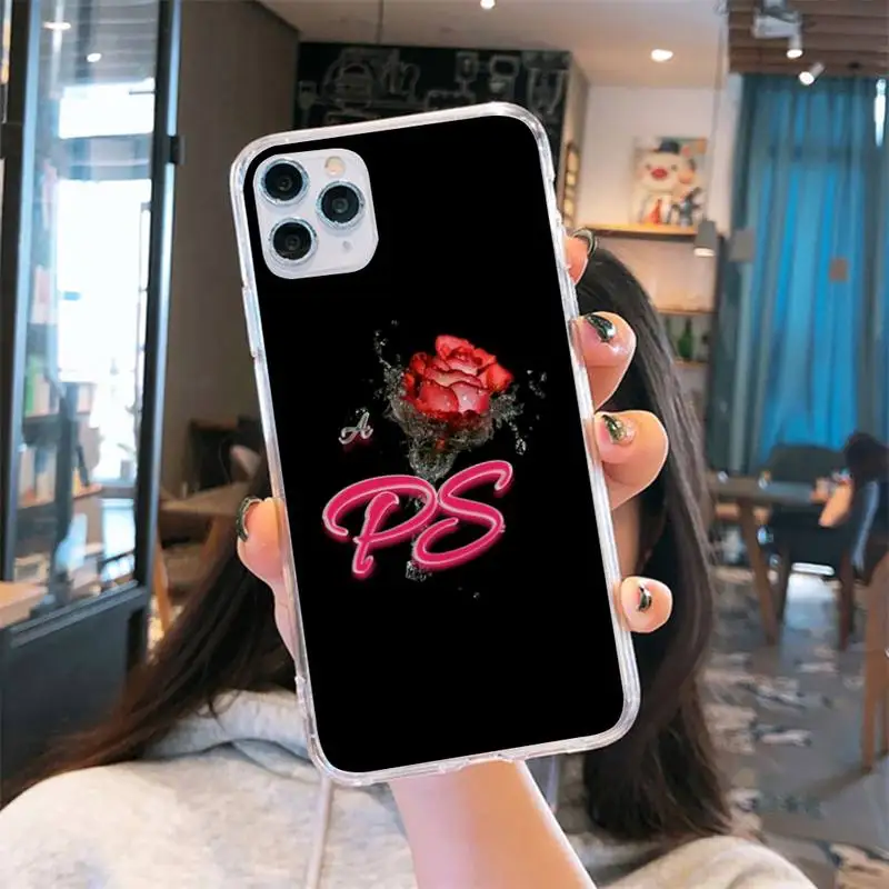 

Red Rose Flower romance Phone Case Transparent for iPhone 6 7 8 11 12 s mini pro X XS XR MAX Plus
