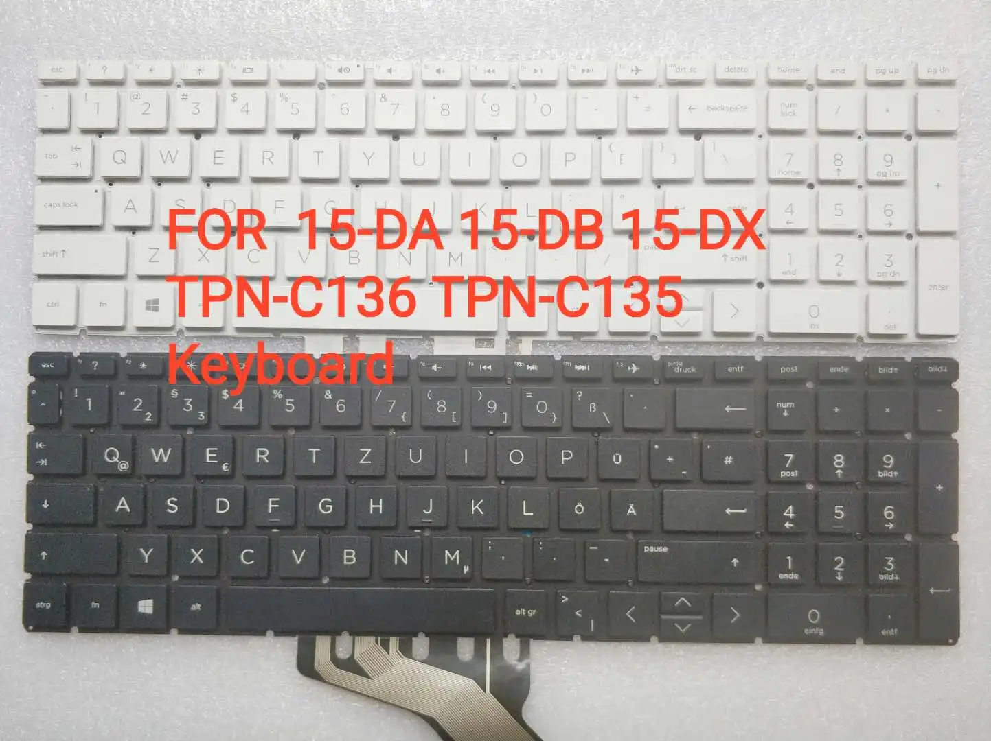 

US Laptop keyboard For HP 15-DA 15-DB 15-DX 15-DR 250 G7 255 G7 TPN-C136 TPN-C135black RU US Layout