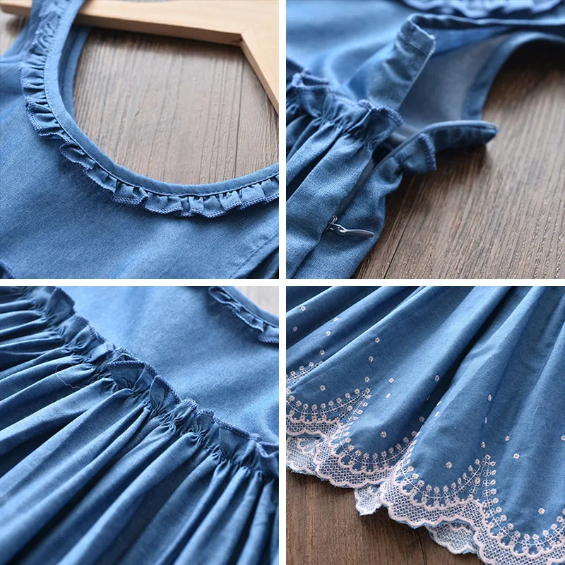 

Girl's dress summer new girl's casual round neck dress