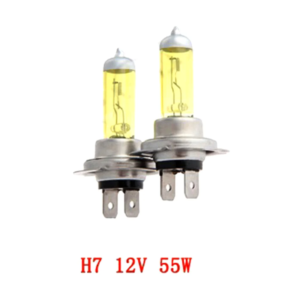 

10 Pcs Cool Fashion Mini Yellow H7 12v 55w Car Light Head Bulb Lamp Led Quartz Glass 4300k