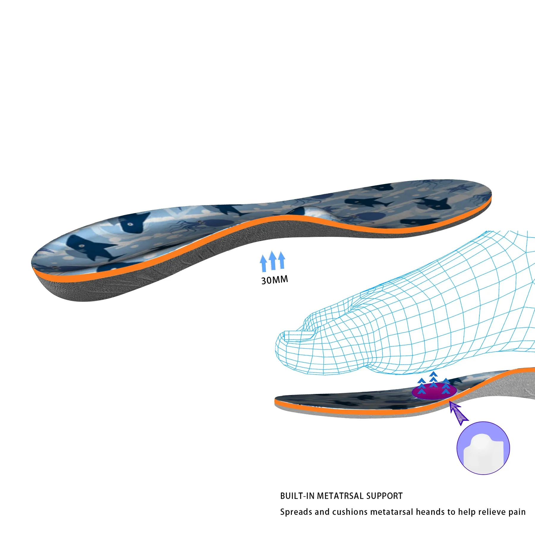 Фото IFITNA High Elastic Insole Promote Foot Blood Circulation Running Arch For Pain Relief Male Shoes Обувь IFITNA High Elastic Insole Promote Foot Blood Circulation Running Arch For Pain Relief Male Shoes Обувь