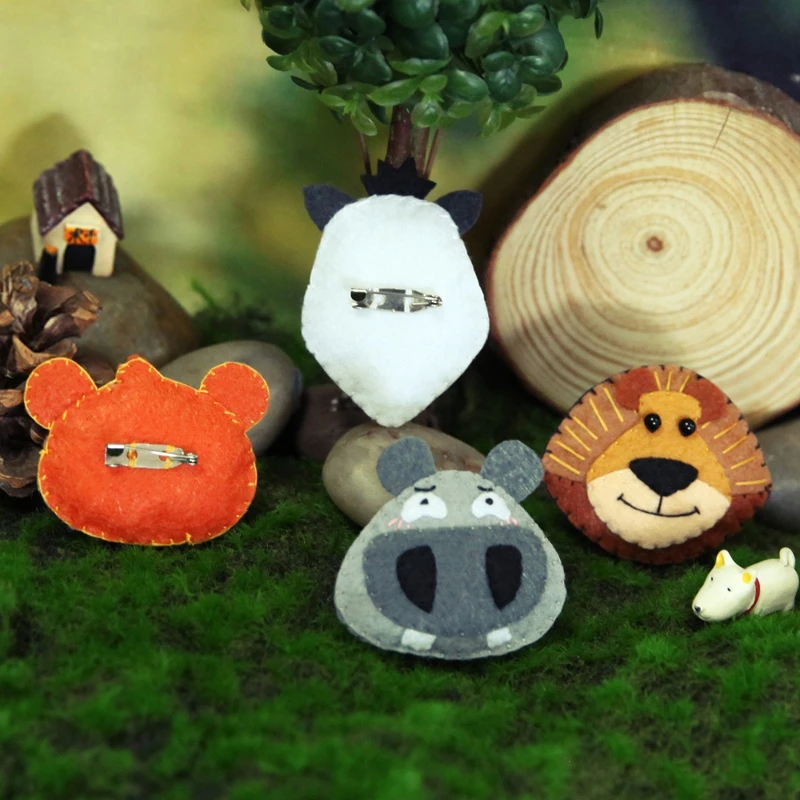 4 шт Войлок Ткань значок Сделай Сам Милая брошка мультфильм дети брошь с