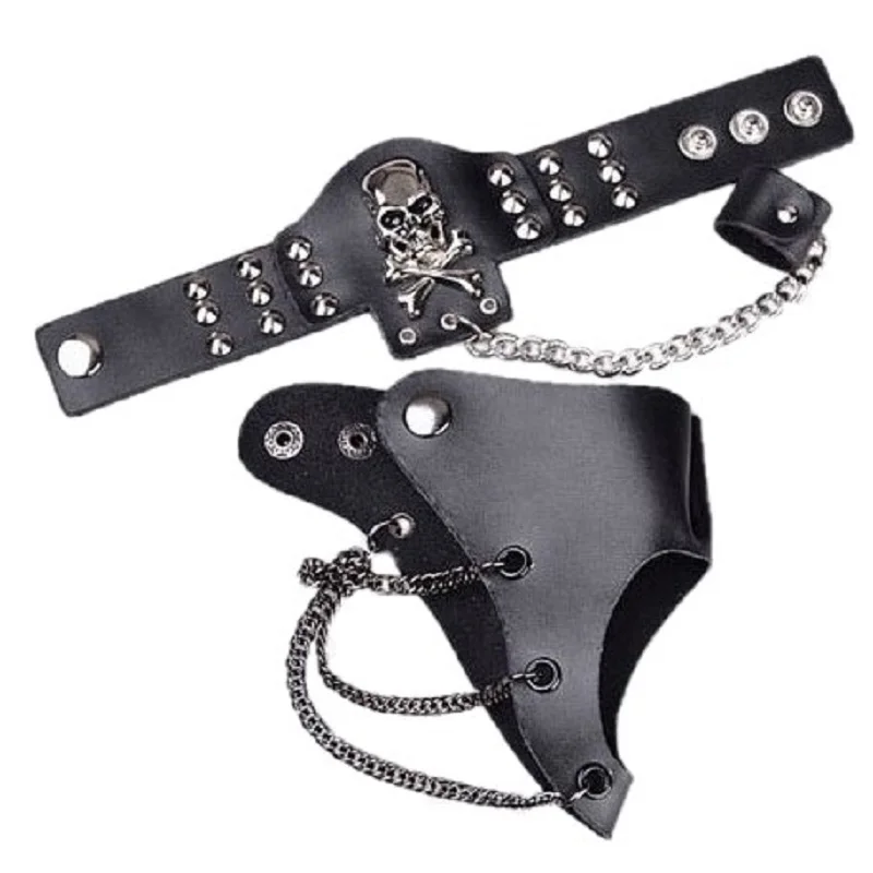 Перчатки в стиле панк для уличного танца комплект из перчаток хип-хоп с цепочкой
