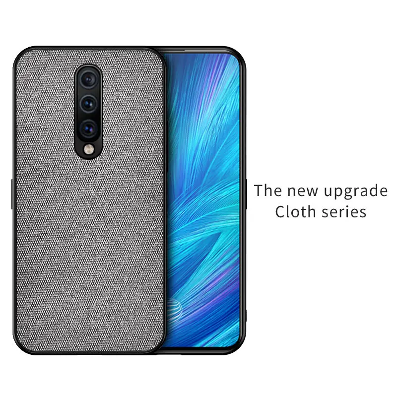 Чехол из хлопковой ткани для Oneplus 7 7T Pro 6 T 6 T Retra, силиконовый тканевый чехол для One plus 7 Pro, чехол Oneplus7 Pro, чехол One plus7 6 - Цвет: Gray