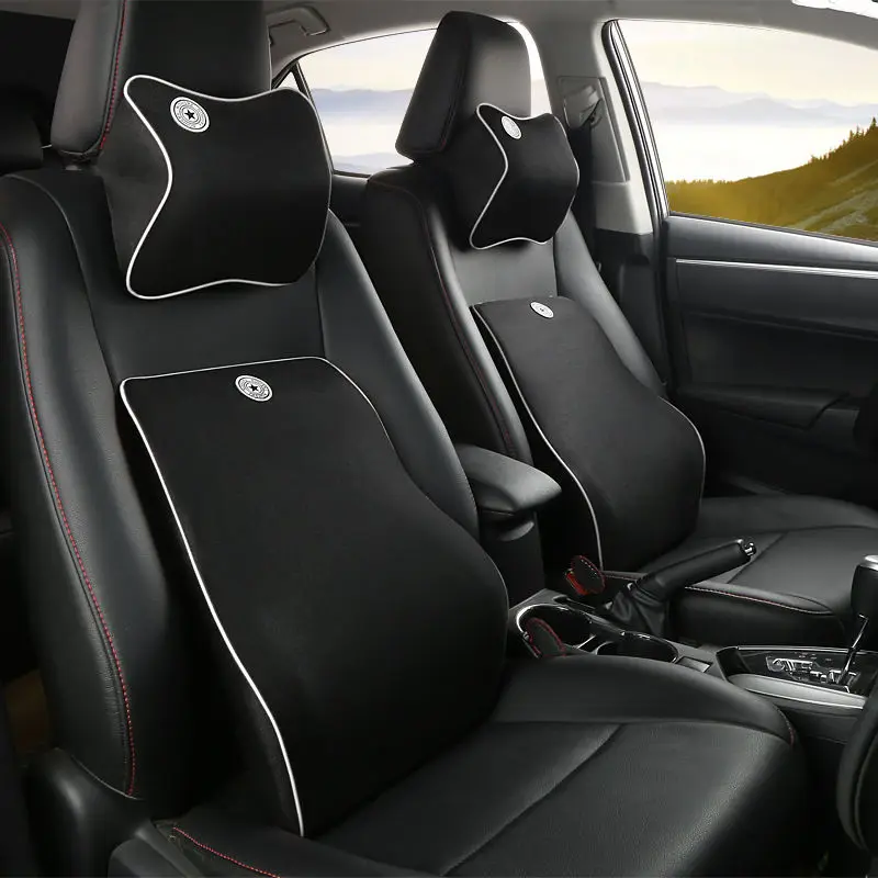 Автомобильная подушка для подголовника шеи с поддержкой поясницы хлопковая