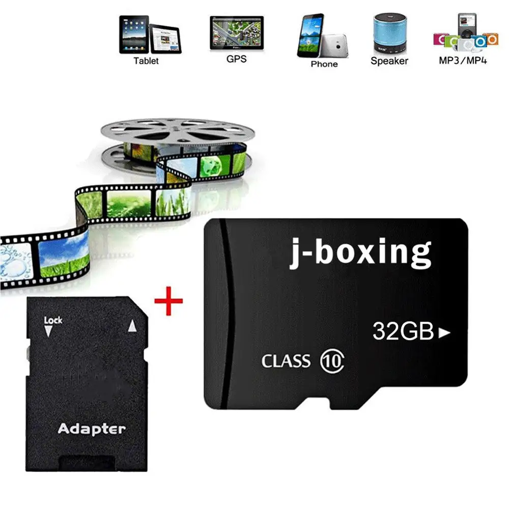 Черная 32 Гб TF карта Card 80MB памяти/s C10 Full HD видео V10 A1 FAT32 высокоскоростная флеш для
