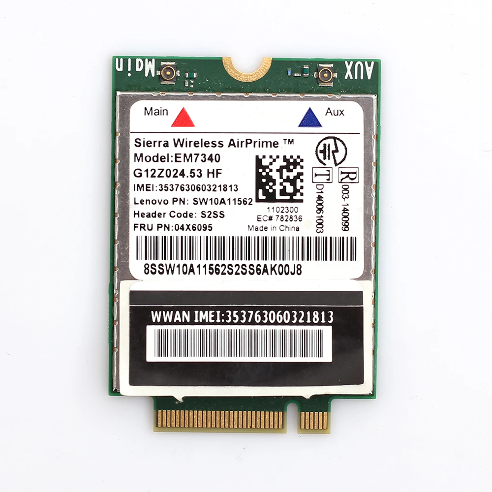Беспроводной модуль Sierra AirPrime EM7340 FRU 04X6095 4G LTE/HSPA для Lenovo ThinkPad 10/ Helix 2nd Gen/ X260 /T460/