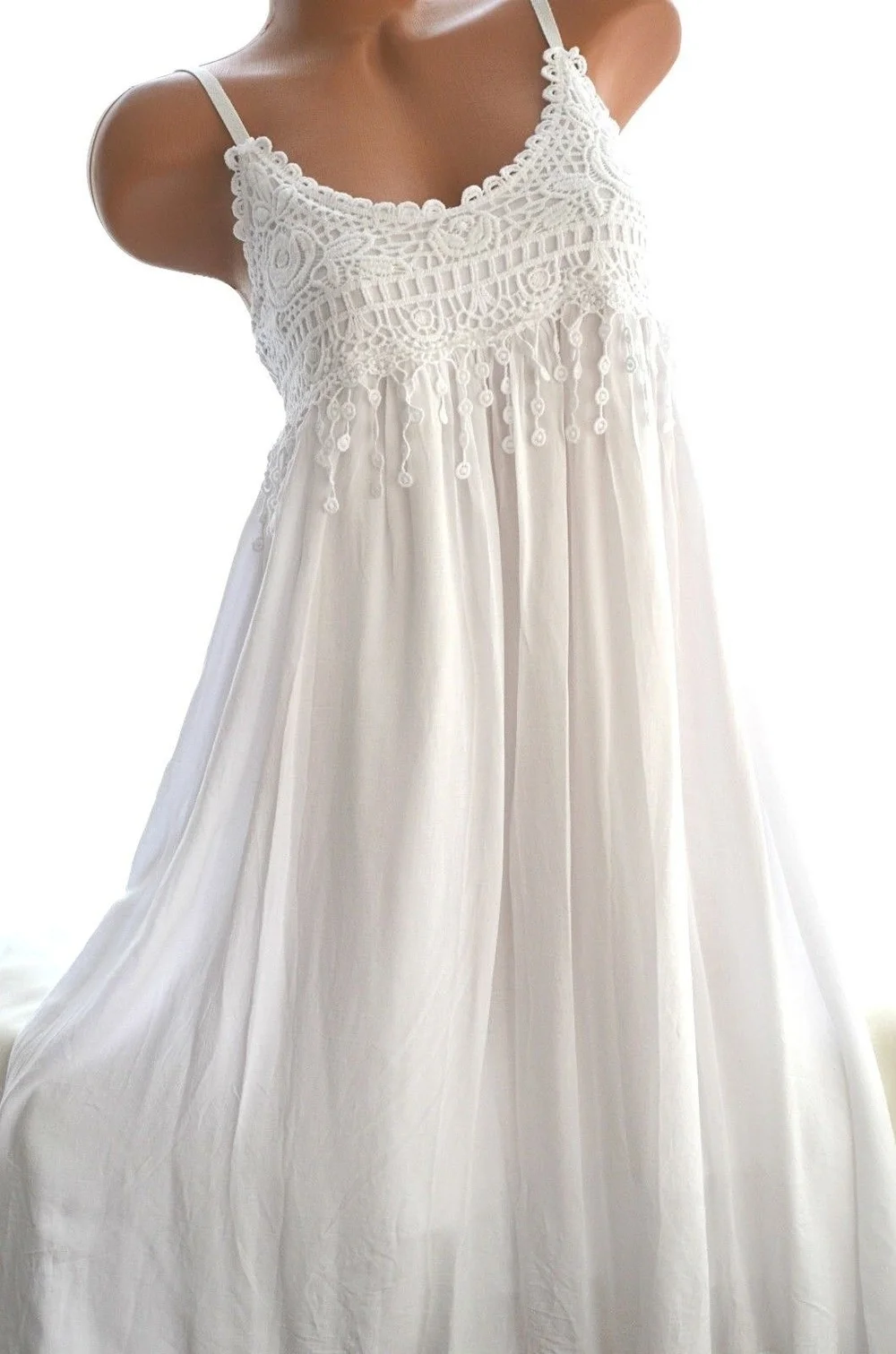 Женское длинное кружевное платье на бретельках ZOGAA свободное Удобное