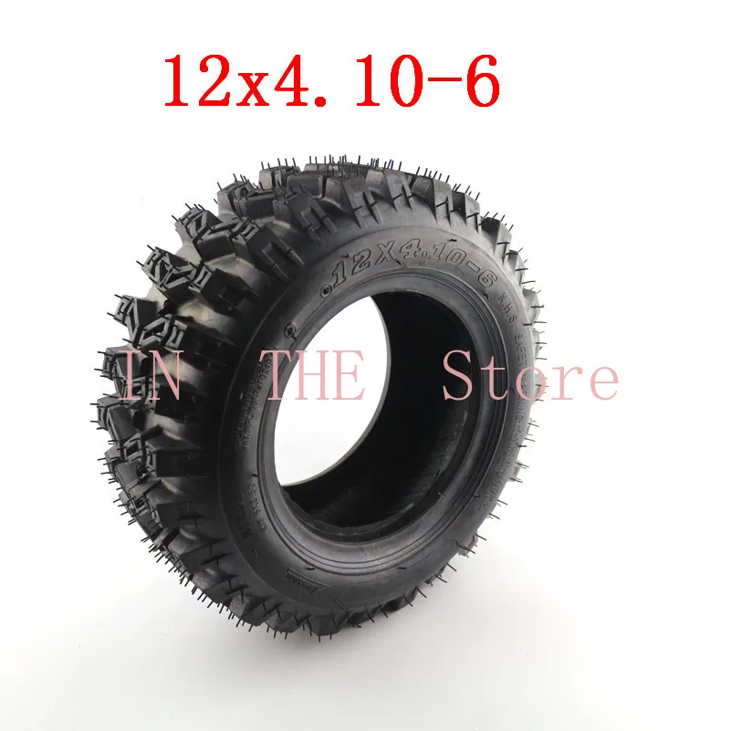 Lightning отгрузки 12x4.10-6 вакуумных шин ATV Quad Go Kart 47cc 49cc не сужающийся книзу массивный 4