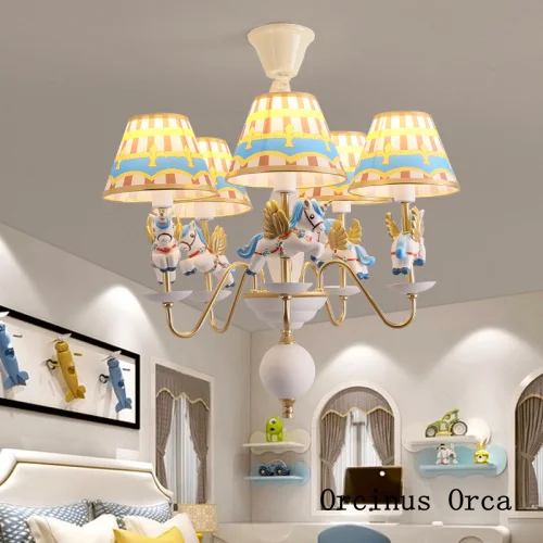 Цирковая Люстра для мальчиков и девочек светильник в спальню детскую комнату