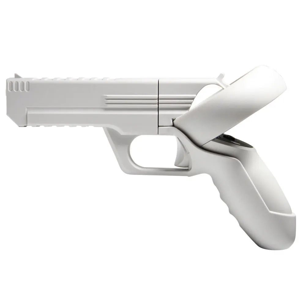 

VR Game Gun for Oculus Quest 2 Controllers Pistol Case, Enhanced FPS Gaming Experience -Compatible with Pistol Whip VR Game
