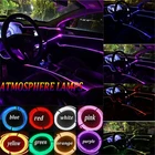 2 м для VW Golf 5 6 7 Jetta MK5 CC Tiguan Passat B6 B7 Внутреннее освещение автомобиля DIY неоновое освещение EL проводной трос Трубка окружающая светодиодная полоса