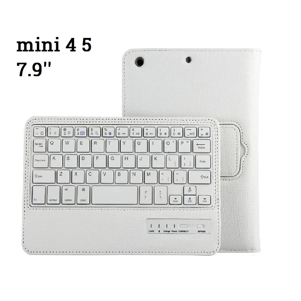 mini 4- 5 White Магнитный чехол для iPad mini 5 mini 4 3 2 чехол с клавиатурой PU кожаный 7,9 ''для iPad mini 2 3 4 mini 5 раскладная клавиатура - Цвет: mini 4- 5 White