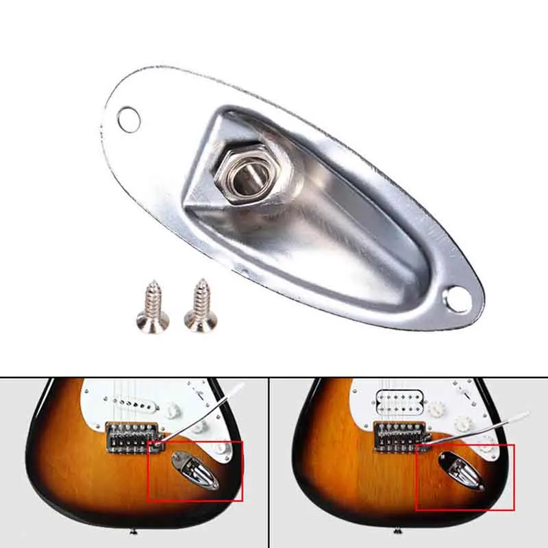 gitarre jack platte 635mm gitarre pickup 14 ausgang eingang jack buchse platte eingangs buchse für strat elektrische gitarre bass free global s