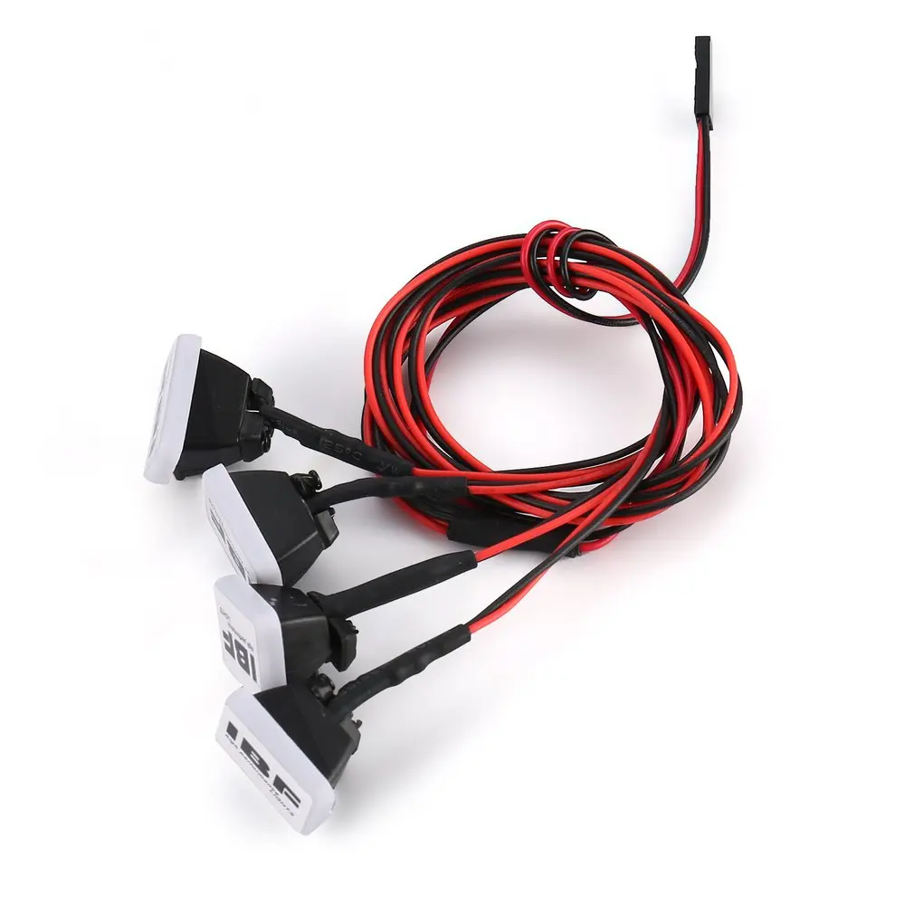 4 Светодиодный Фонари абажура Roof поисковый фонарь 1/10 1/8 Traxxas HSP Redcat RC4WD Tamiya осевой