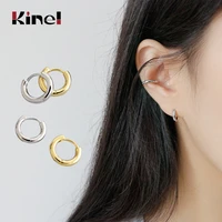 kinel new 925 sterling silver earring simple round stud earrings for women korea silver jewelry party wedding best gifts
