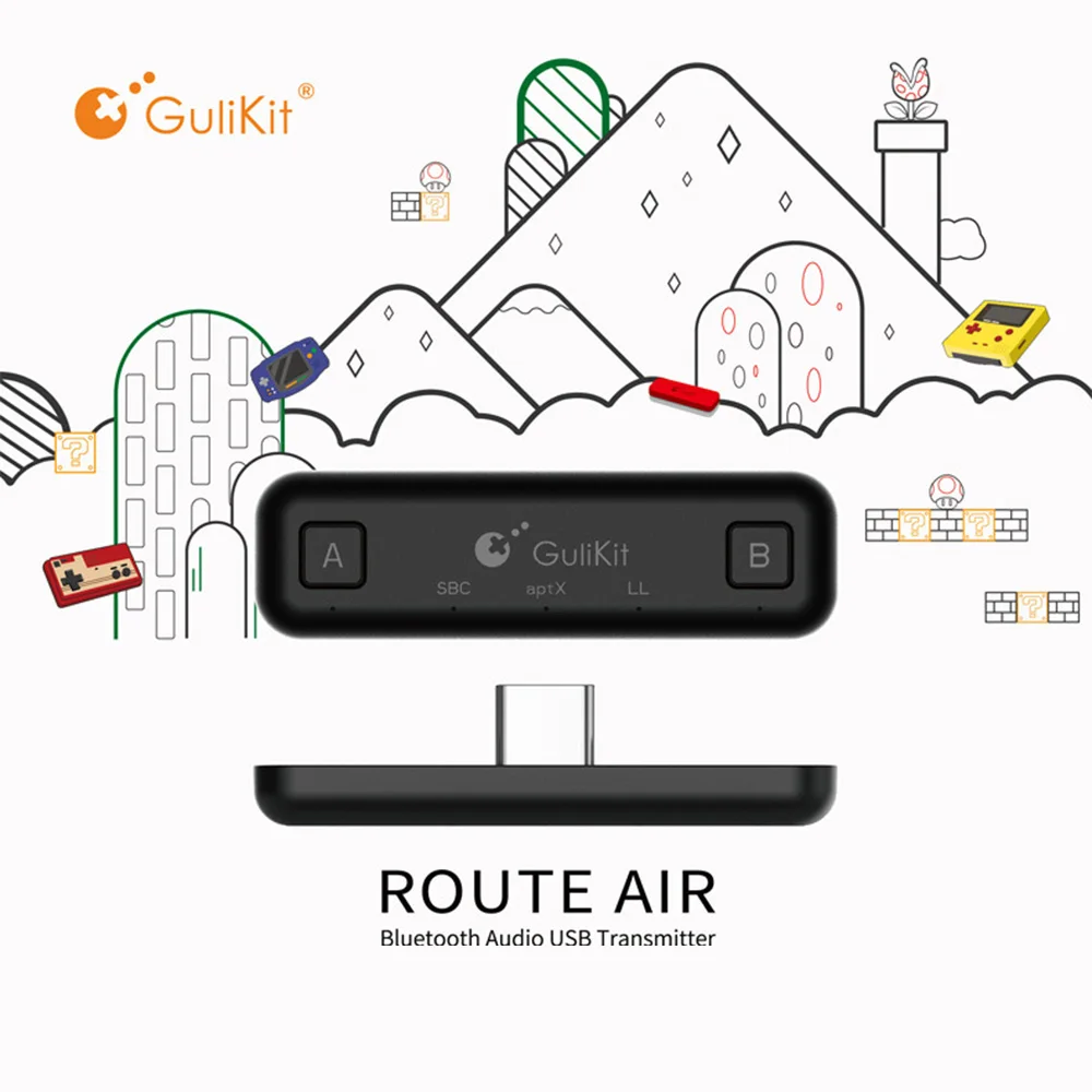 

Оригинальный беспроводной аудиопередатчик gulikit ns07 с интерфейсом usb type-c для Nintendo switch/lite/ps4/
