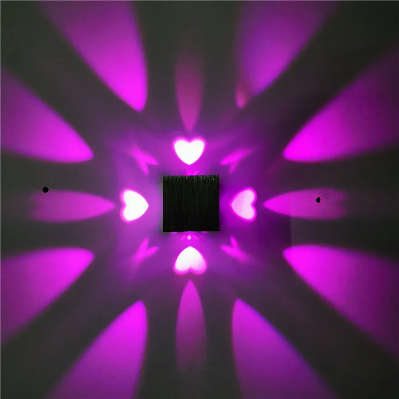 

Led Square Love Wall Lamp Aluminum Lamp Creative Wall Light Indoor Light Effect Lamps Hotel KTV Atmosphere Lights Colorful 220V