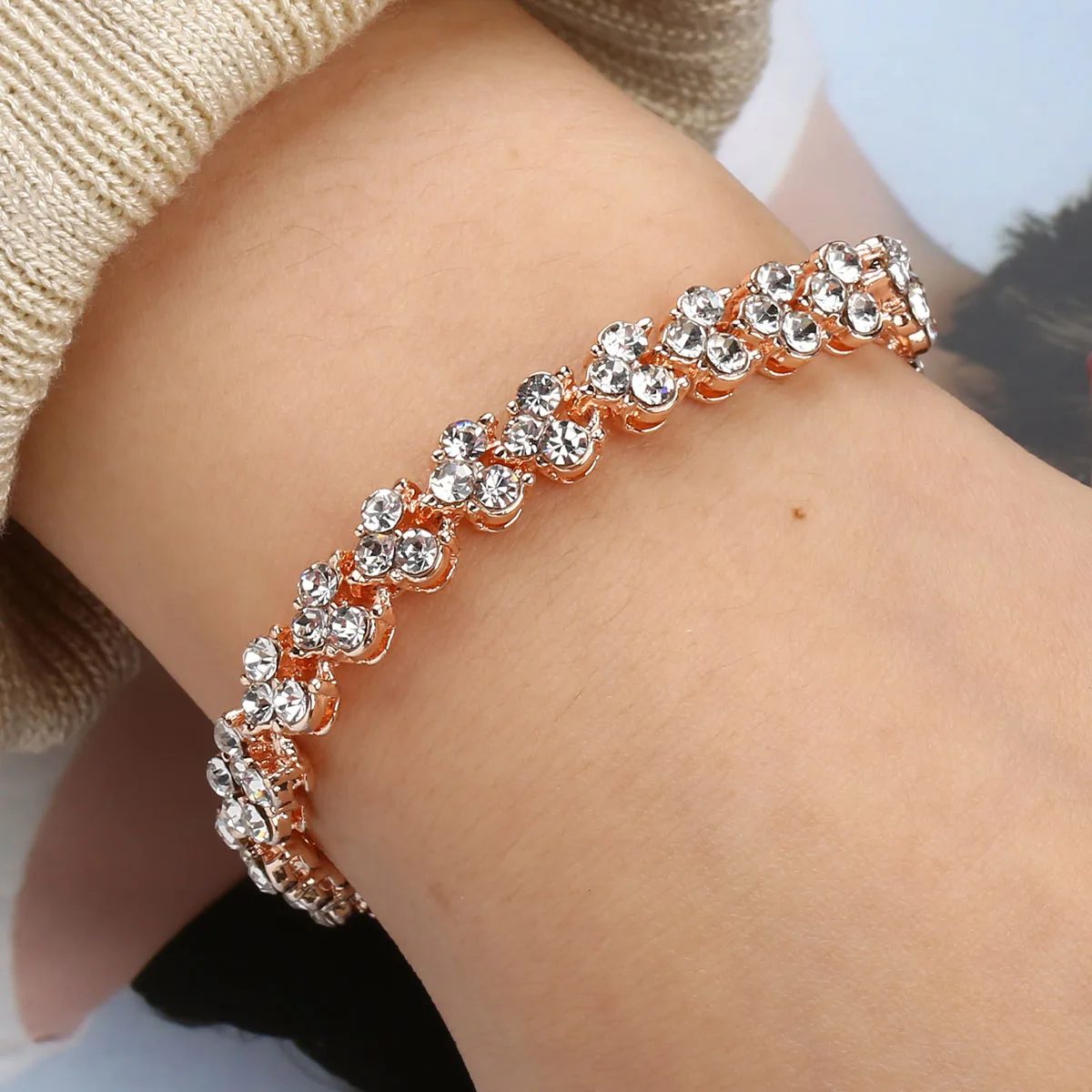 Амулеты Хрустальный сверкающий браслет шарообразные Стразы бусины из циркона