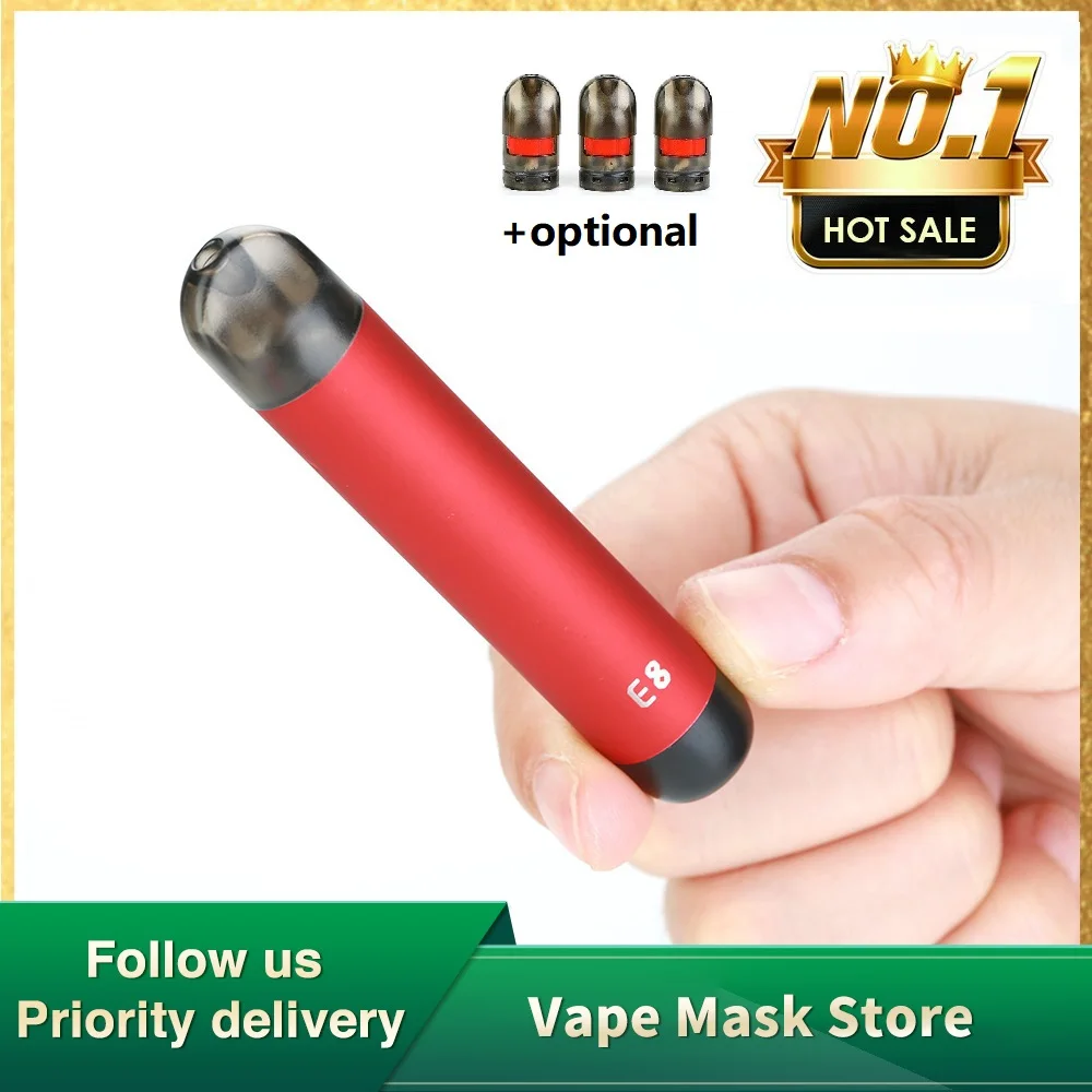 Стартовый набор Heavengifts E8 Pod для JDI 350mAh Встроенный аккумулятор с 1,2 мл многоразового использования Pod E-cigs Vape vs DRAG Nano