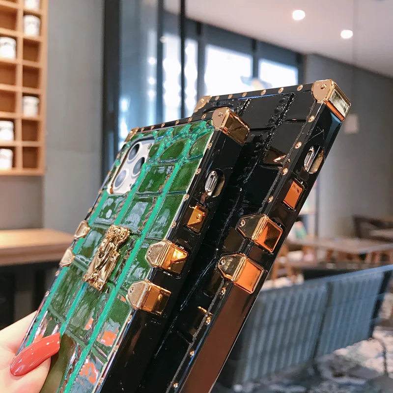 Квадратный чехол для телефона iPhone 6 6S 7 8 PLUS X XS XR MAX 11 11PRO Роскошный деловой из