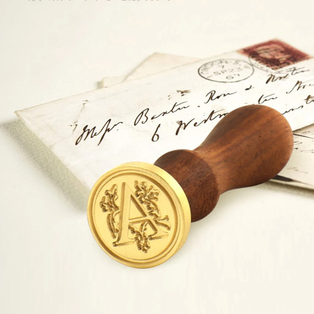 Vintage Wood Handle Wax Stamp Letters Print Sealing DIY Scrapbooking Handmade Christmas Envelope | Канцтовары для офиса и дома