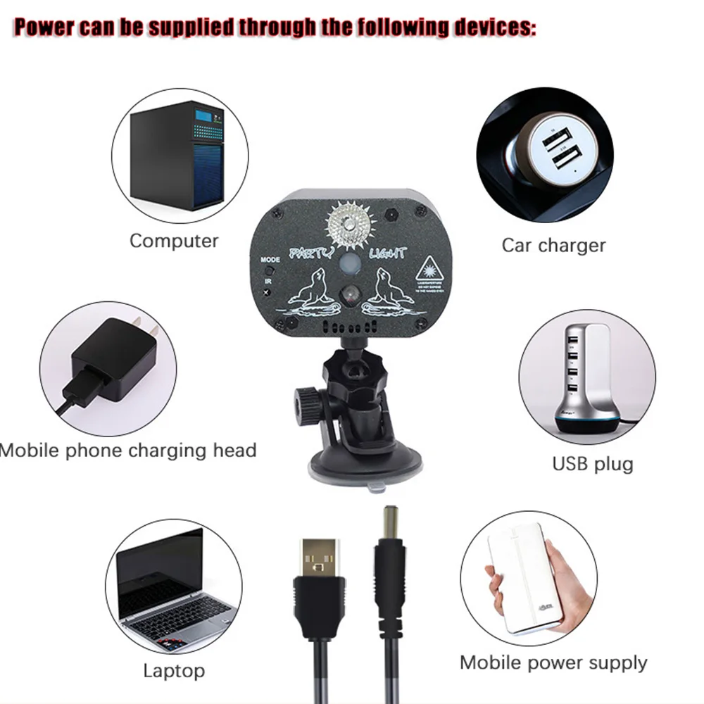 Многорежимный автомобиля Звездное светильник USB проекции декоративный пульт