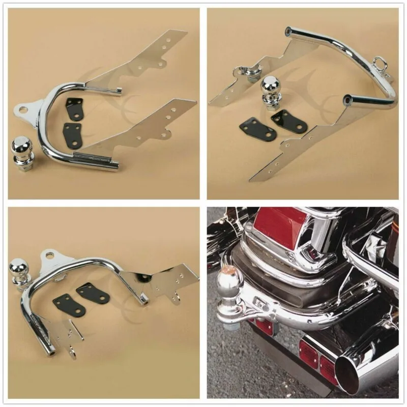 Мотоцикл хромированный трейлер Hitch с шариком для Harley Touring Road King Electra Glide FLHT FLHR FLTR FLT