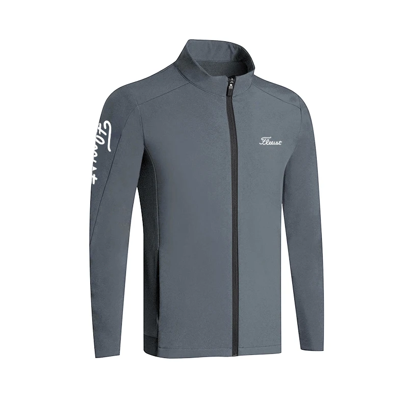 

2021 Golf sportswear windbreaker men's summer and autumn outdoor breathable long sleeve running jacket casual coat