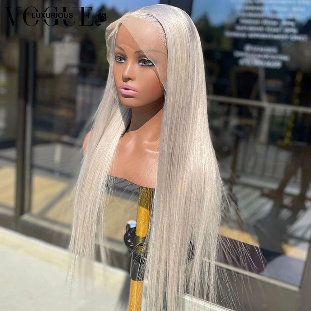 13x4 серая блондинка парик на сетке спереди серые человеческие волосы 32 дюйма